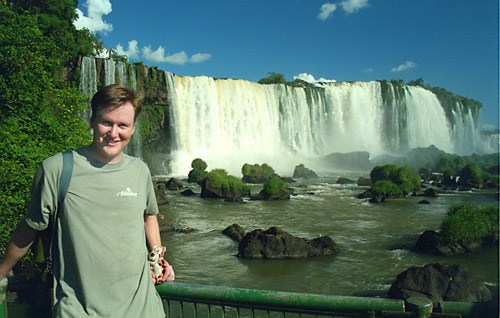 Geoff and Tig on the Brazilian Iguazu side.